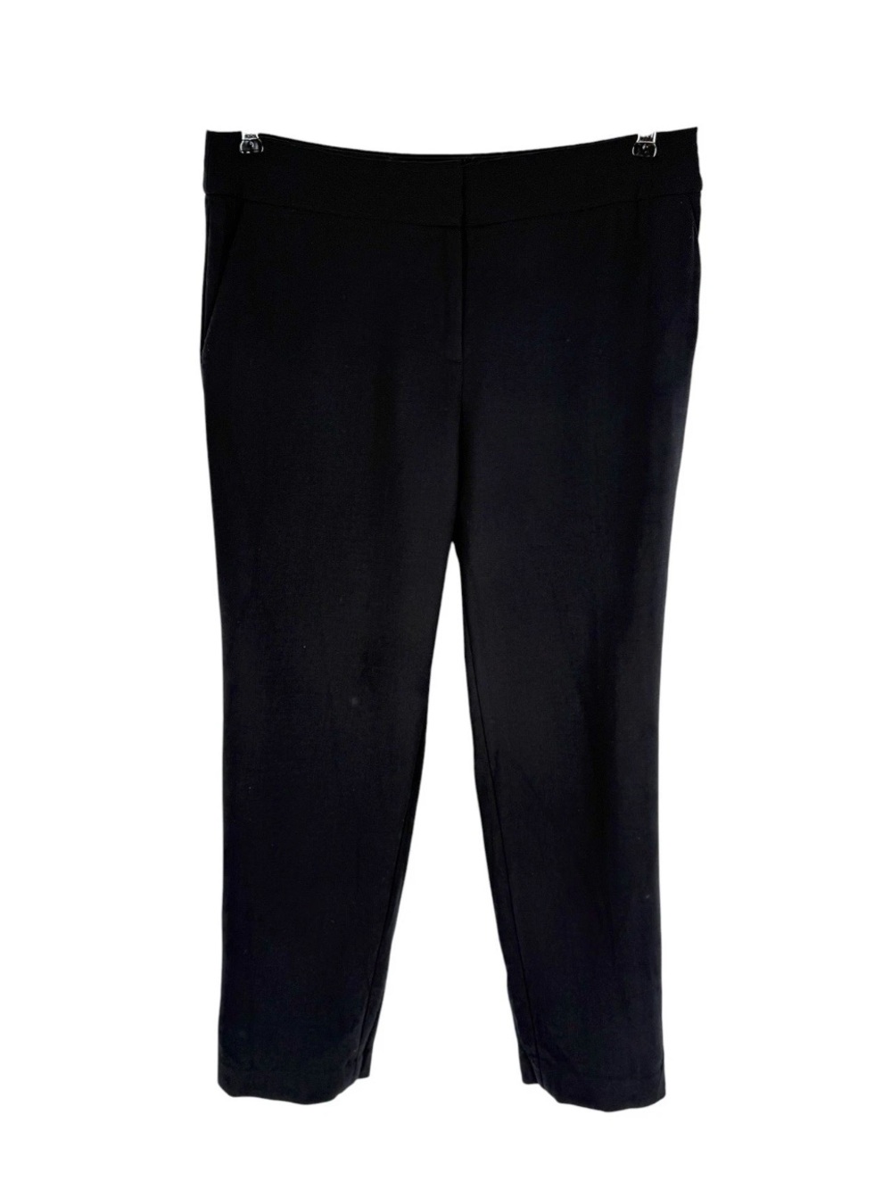 J Crew Stretch Wool Ankle Pants Womens Size 6 Black Classic Preppy 26.5in
